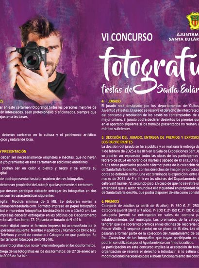 VI Concurso de Fotografía Fiestas de Santa Eulària 2025