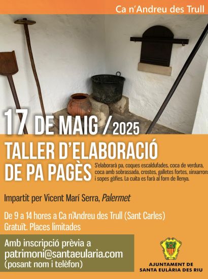 (PLAZAS AGOTADAS) Taller de elaboración de pan payés