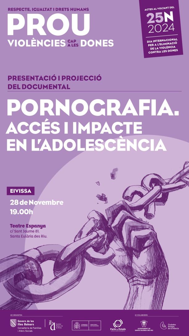 Presentación y proyección del documental "Pornografía. Acceso e impacto en la adolescencia"